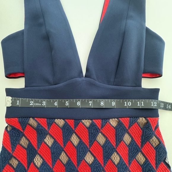 BCBG MaxAzria  Rosalina Woven V-Neck Peplum Dress Size 0 NWT - Picture 14 of 16